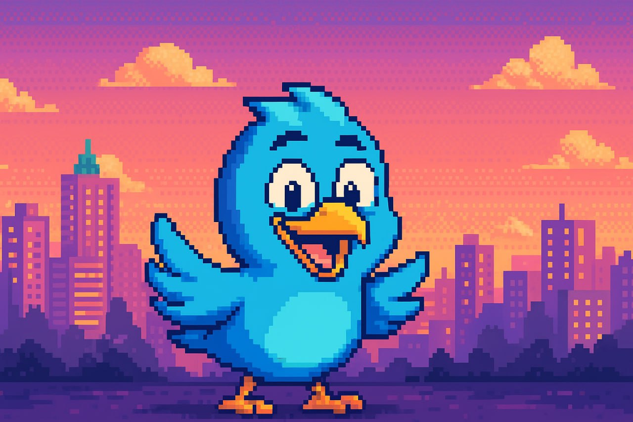 Simon Oxley original Twitter bird design - Creator's blessing for $SIMON token resurrection
